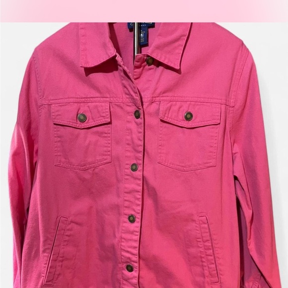 Charter Club Jackets & Blazers - Charter Club Vibrant Pink Jean Jacket